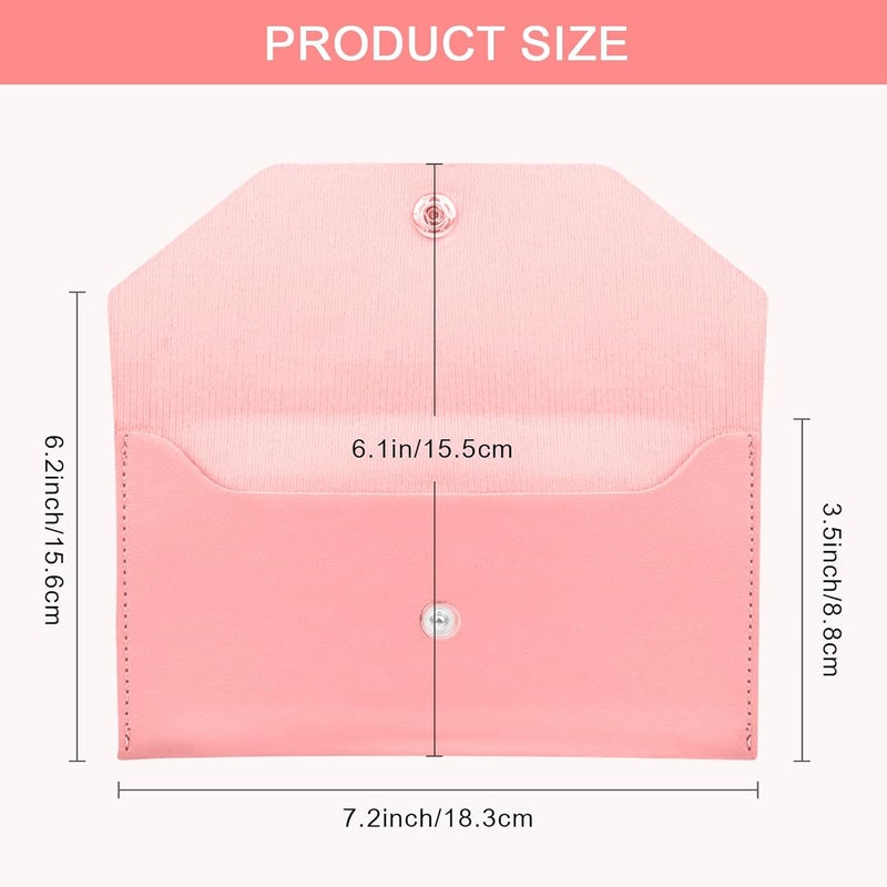 Nolcha Pu Leather Cash Envelope Wallet - Reusable Cash Stuffing Wallet for Men and Women -Pink - Image 2